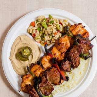 Chicken & Steak Kabob Plate