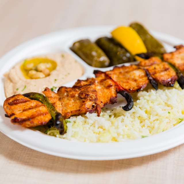 Chicken Kabob Plate.